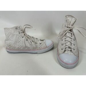 Converse Chuck Taylor High All Star Perforated Shoes Youth 6 Men's 6 Women's 8